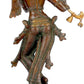 Amazing Double chala Brass Statue of Standing Lord Krishna Playing the Flute 14 inches