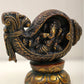 Small brass statue of Ganesha depicted with a conch (Shankha)