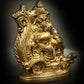 Brass Idol of Lord Ganesha on a Rat-Pulled Chariot 4 inches