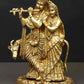 Handmade Brass Statue of Radha Krishna with Cow 9 inches