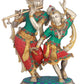 Handmade Brass Sculpture of Radha and Krishna Engaged in Dance 16 inches