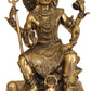 Handmade Brass Statue of Four-Armed Lord Shiva with Shiva Linga and Kamandalu 8 Inches