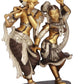 Affable gold silver gold Brass Statue of Radha and Krishna Engaged in Ecstatic Dance 16 INCHES