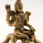 Small Brass Statue of Lord Shiva in Blessing Gesture 4 inches