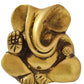 Small Natural Brass Statue of Stylized Ganesha 2 inches