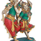 Handmade Brass Sculpture of Radha and Krishna Engaged in Dance 16 inches