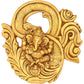 Brass Wall Hanging featuring Ganesha and the OM Symbol 8 inches