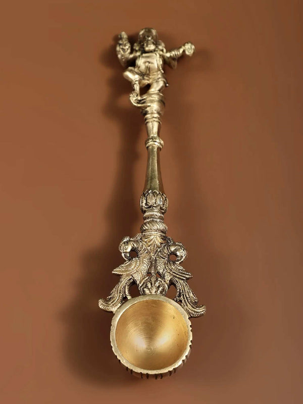 Ritual Spoon with Dancing Ganesha 22 Cm