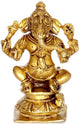 Brass Sculpture of Three-Headed Ganesha 4 inches