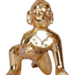 Brass Gold-Plated Small Idol of Lord Laddu Gopal 2 inches