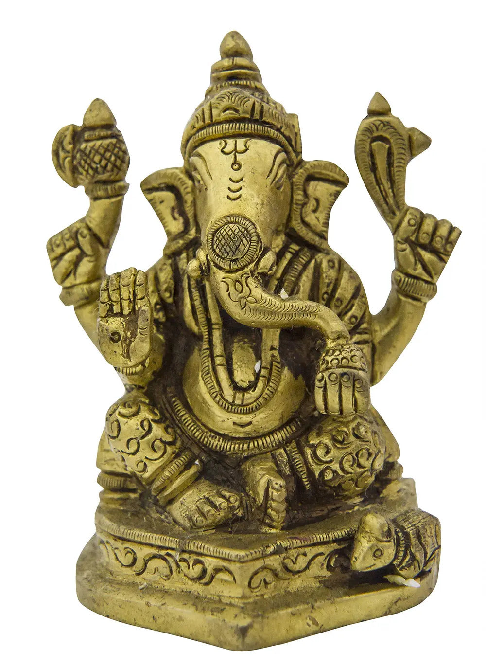 Small Brass Statue of Bhagawan Ganesha 7 CM