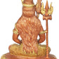 Mahayogi Shiva gold Brass Idol Seated on Tigerskin | Handmade Statue 10 Inches