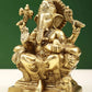 Brass Raja Ganpati Statue 5 inches