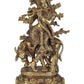 Natural Brass Statue of Venugopala | Krishna Playing Flute with His Cow 12 inches