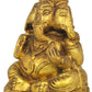 Brass Sculpture of Three-Headed Ganesha 4 inches