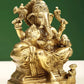 Brass Raja Ganpati Statue 5 inches