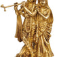 Handcrafted Brass Statue of Radha and Krishna 14 Inches