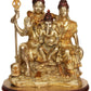 Brass Shiva-Parvati Statue with Ganesha 13 inches