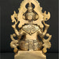 Brass sculpture Sitting Chaturbhuja Lord Ganesha 12 inches