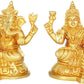 Brass Handmade Lakshmi Ganesha Pair 4 inches