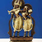 Brass Sculpture of Radha and Krishna (Twin-Hued) 12 INCHES