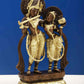 Brass Sculpture of Radha and Krishna (Twin-Hued) 12 INCHES