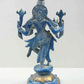 Blue Gold Handmade Brass Statue of Lord Krishna | God Idol for Temple 12 inches