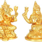 Brass Handmade Lakshmi Ganesha Pair 4 inches