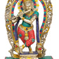 Brass Statue of Krishna with an Aureole 16 Inches