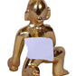 Brass Gold-Plated Small Idol of Lord Laddu Gopal 2 inches