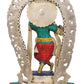 Brass Statue of Krishna with an Aureole 16 Inches