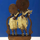 Brass Sculpture of Radha and Krishna (Twin-Hued) 12 INCHES