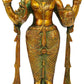 Brass Statue of Lord Vishnu as Dhanvantari - The Divine Physician 7 inches