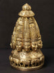 Ten-Faced Mukhalingam Natural Brass Idol | Handmade 7 inches