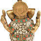 Brass Idol of Lord Ganesha in Ashirwad Mudra 4 inches