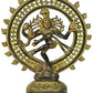 Handcrafted black green Brass Idol of Lord Shiva as Nataraja 9 inches