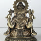 Small Brass Statue of Lord Ganesha with Four Arms Holding Laddu 6 CM