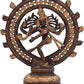 Handcrafted Brown gold Brass Idol of Lord Shiva as Nataraja 9 inches