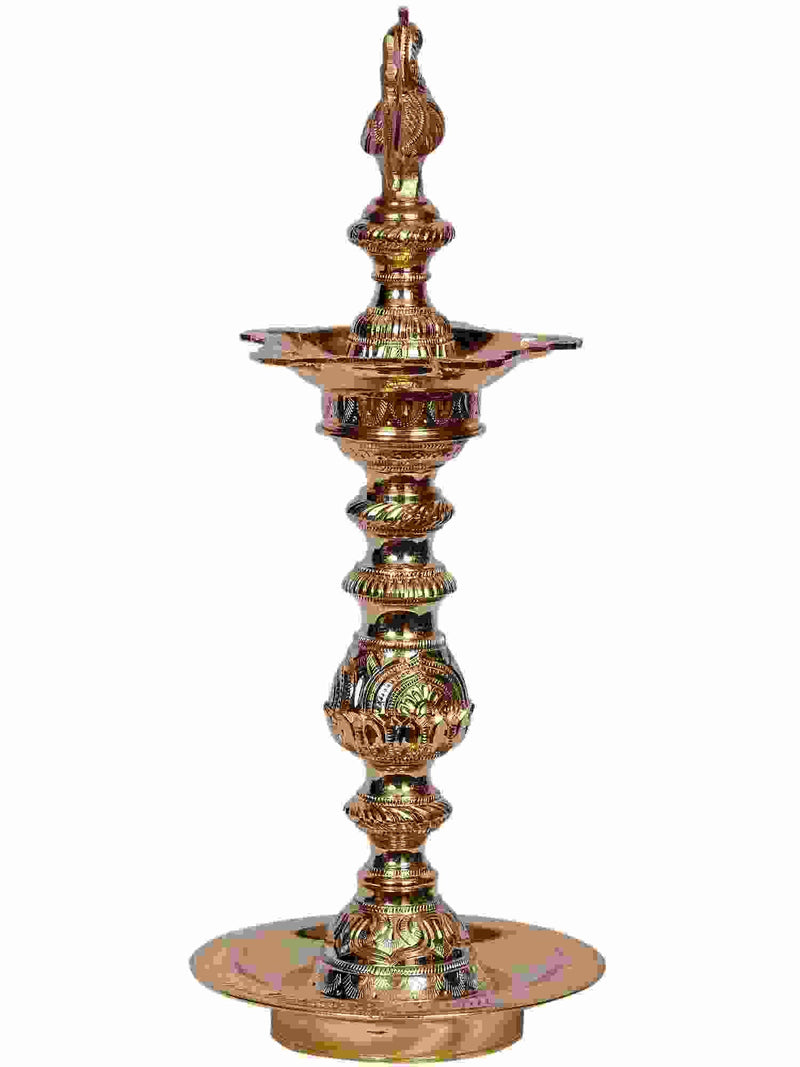 Brass Kuthu Vilakku (Oil Lamp) 14 inches