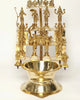 Brass Oil Lamp Featuring Vishnu Dashavatar 19 Inches