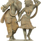 Handmade Super antique Brass Sculpture of Large-Sized Dancing Radha-Krishna 23 inches