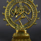 Handcrafted Greenish gold Brass Idol of Lord Shiva as Nataraja 9 inches