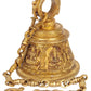 Brass Temple Hanging Bell with Images of Lord Shiva, Hanuman, Ganesha, Goddess Lakshmi, Durga and Radha Krishna| Handmade 7 inches