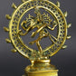 Handcrafted Greenish gold Brass Idol of Lord Shiva as Nataraja 9 inches