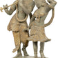 Handmade Super antique Brass Sculpture of Large-Sized Dancing Radha-Krishna 23 inches