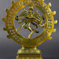 Handcrafted Greenish gold Brass Idol of Lord Shiva as Nataraja 9 inches