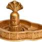 Handmade Brass Statue of Shiva Linga with Snakes Crowning It 12 Inches