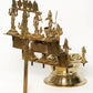 Brass Oil Lamp Featuring Vishnu Dashavatar 19 Inches