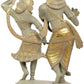 Handmade Super antique Brass Sculpture of Large-Sized Dancing Radha-Krishna 23 inches