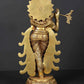 Brass Statue of Krishna Playing the Flute 12 inches